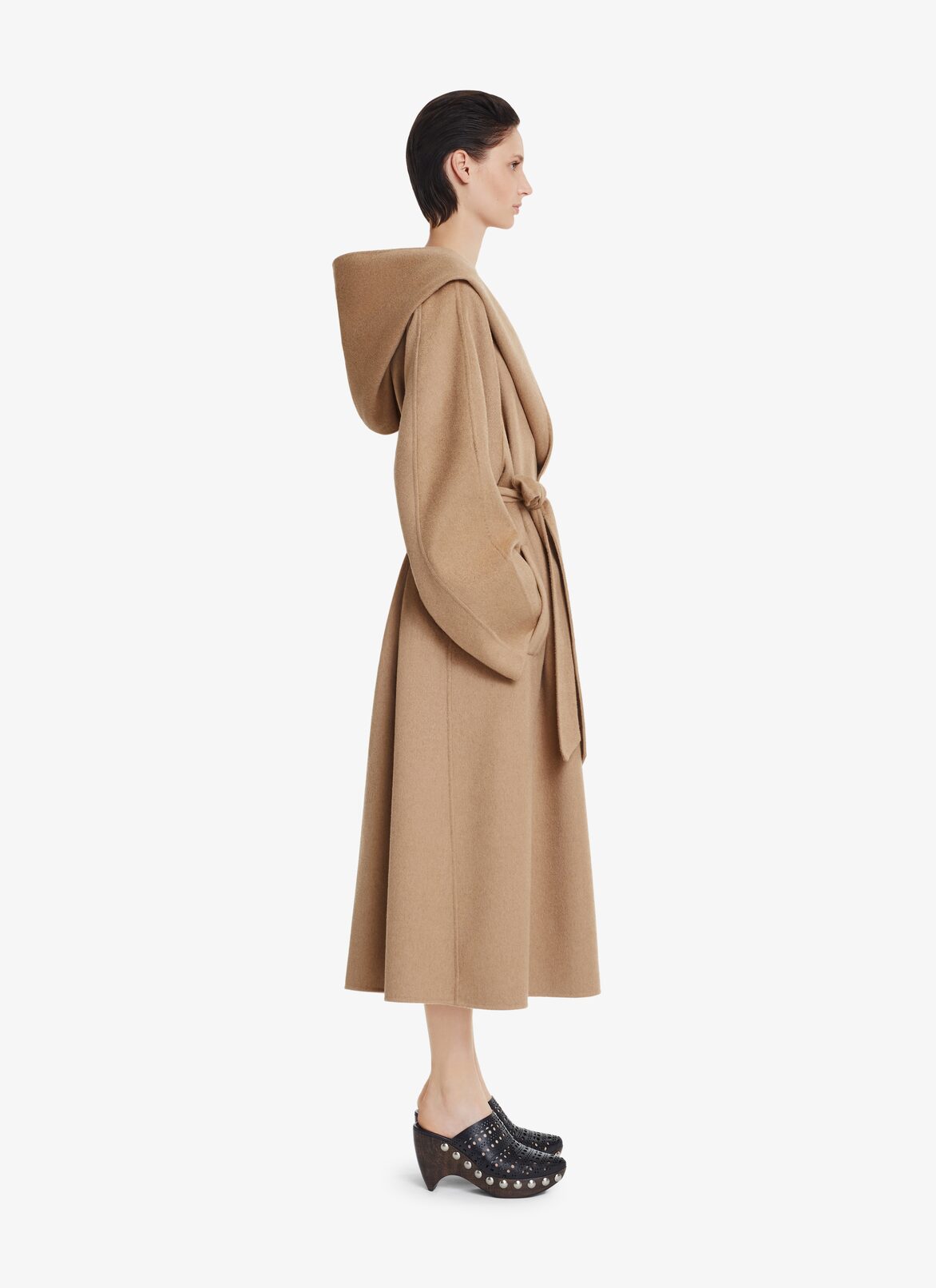 LONG WOOL COAT ALAÏA CAMEL LONG WOOL COAT